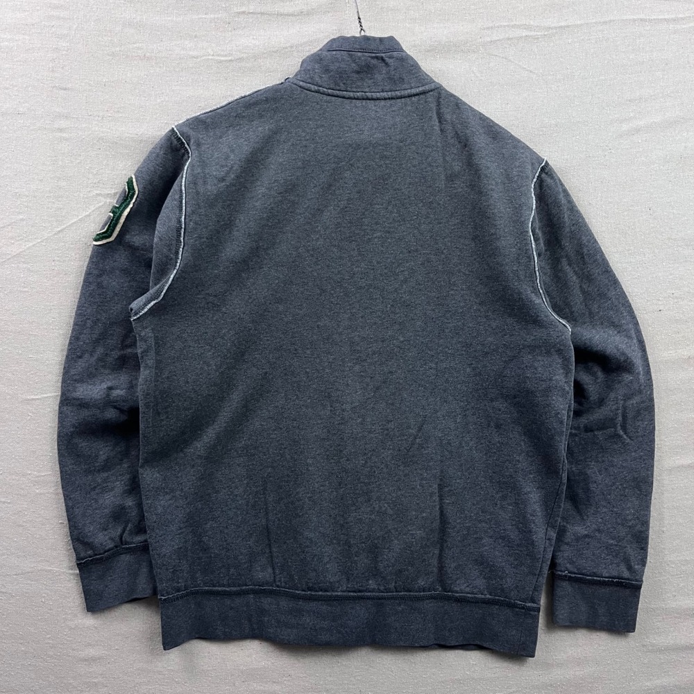 Old Navy Mens Brooklyn Athl Dept Full Zip Sweatshirt Gray Mock Neck Large - Picture 2 of 6